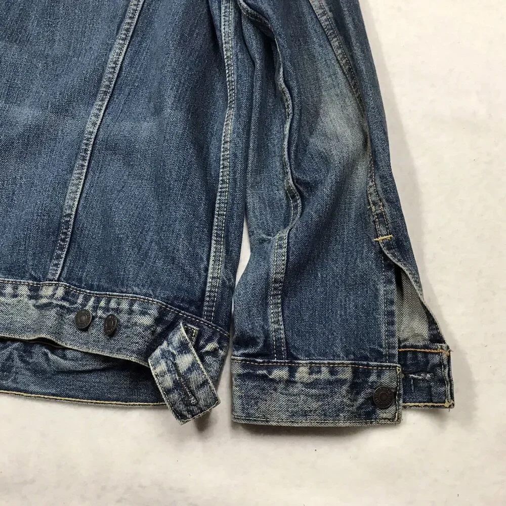 LEVIS Denim Trucker Jacket Men 2XL Faded Distressed Outdoor Red Tab 72334 - Picture 13 of 16